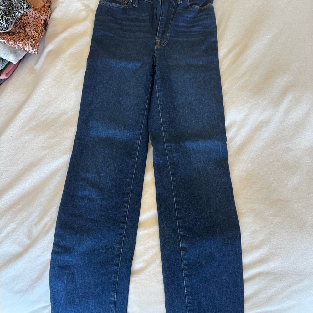 Good American Dark Blue Flare Jeans